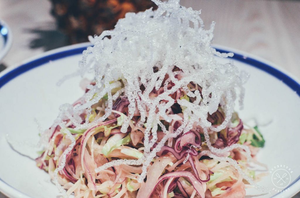 Mista Crunch - Napa cabbage, romaine, crispy noodles, spicy plum dressing