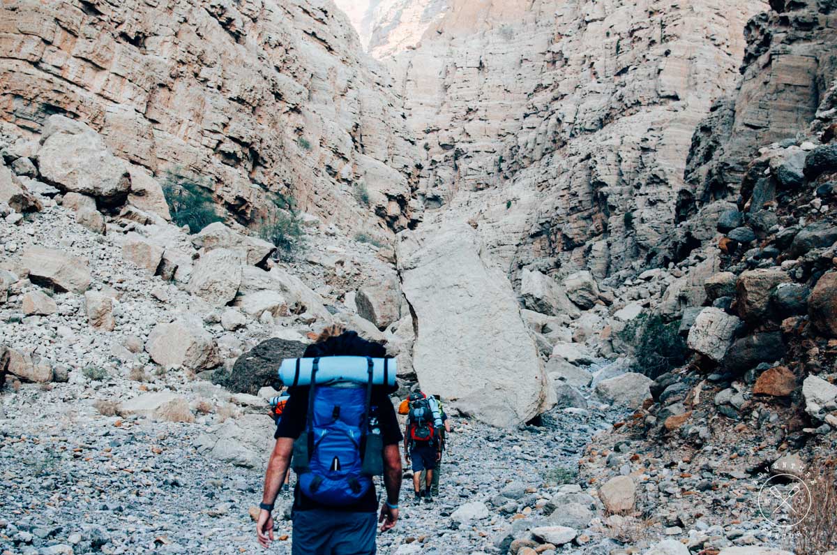 Trekking in Wadi Shah