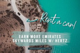 Earn Emirates Skywards miles when renting a car with Hertz Car Rentals